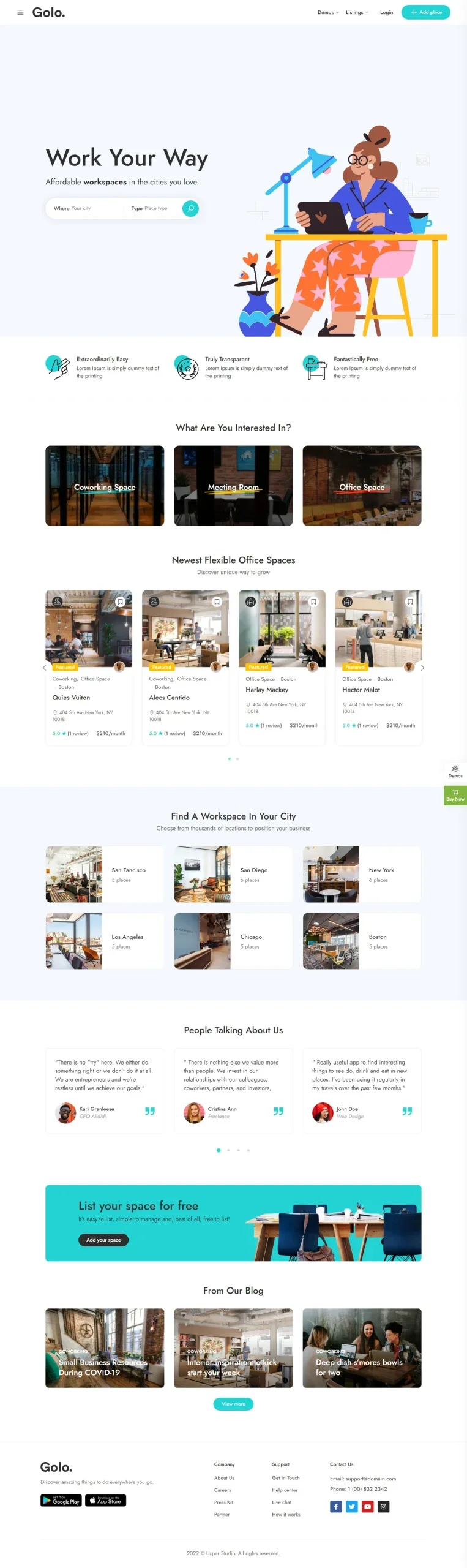 Workspace Listing